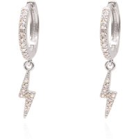 Bridget Lightning Huggie Hoop Earrings | 925 Sterling Silver
