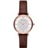 Brown Steel and Leather Quartz Watch buy online shopping cheap sale