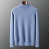 Buy 100% Pure Cashmere Knitted Pullover Men Sweaters Turtleneck Winter Autumn Full Sleeve Jumpers Solid Color Male Clothes online shopping cheap