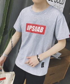 1187 new men’s T-shirt trend summer print half sleeves hot style