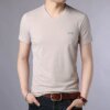 Buy 3120 The latest New round neck casual short sleeve thick solid color online shopping cheap