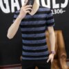 Buy 1314 NEW t-shirt solid color men's summer student trend simple bottoming shirt clothes men online shopping cheap