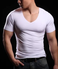 1419 new men’s short-sleeved t-shirt tide brand half-sleeve trend summer men’s decoration body clothes