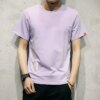 1545 summer new casual wild men’s solid color T-shirt sleek minimalist slim lapel short sleeve