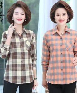 2023 Autumn Fashion Button Up Printing Shirt Vintage Blouse Women Soft Lady Long Sleeves Female Loose Street Shirts T142