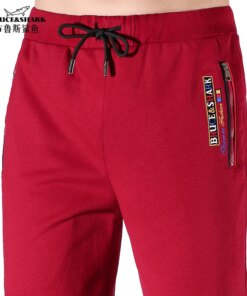 2023 Bruce&Shark Men’s Sports Pants Elastic Waist Full Autumn Winter Fashion Casual Training Running Stretch Cotton Loose Big
