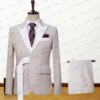 Buy 2023 Men's Suit 2 Pcs Jacket Pants Fashion High Quality Summer New Business Khaki Linen Wrap Set Formal Wedding Gentleman online shopping cheap
