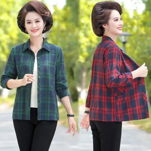 Buy 2023 New Long Sleeve Shirt Women Autumn Clothing Fashion Loose Fit Blouse Polo Neck Korean Elegant Ladies Office Shirts T139 online shopping cheap
