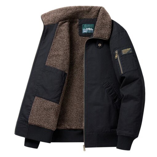Buy 2023 New Men Winter Fleece Minimalist Lapel Jacket Men Autumm Casual Fashion Windproof Warm Outdoors Jacket Male Plus Size 5XL online shopping cheap