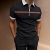 2023 Summer Men’s Polo Shirt Golf Sportwear Fashion T-shirt Personality Master Printed Short-sleeved Casual Tee Shirt Tops