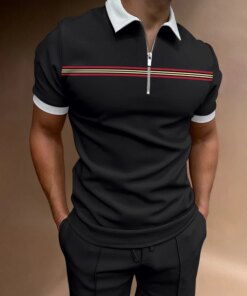 2023 Summer Men’s Polo Shirt Golf Sportwear Fashion T-shirt Personality Master Printed Short-sleeved Casual Tee Shirt Tops