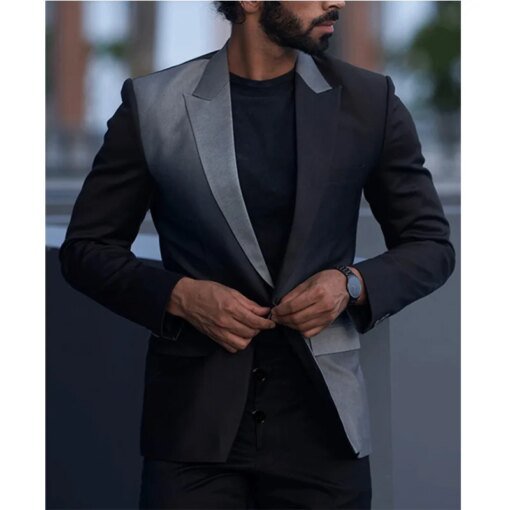 Buy 2023 Top Quality Clothing Men Double Breasted Suit/male Spring Slim Fit Fashion Casual Dress Blazers Men's Fancy Tuxedo S-3xl online shopping cheap