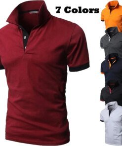 2023 hot summer casual polo shirt men’s Slim casual business short-sleeved T-shirt