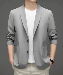 2316-R-Summer cartoon printed linen short-sleeved Customized suit men’s middle-sleeved students loose tide men’s clothing
