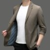 Buy 2649-R-Spring men's pure wool business casual blue wedding suit formal jacket online shopping cheap