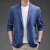 Buy 2671-R-New Men's round neck short sleeve Customized suit in solid color short sleeves online shopping cheap