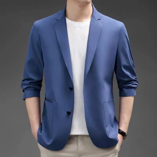 Buy 2671-R-New Men's round neck short sleeve Customized suit in solid color short sleeves online shopping cheap