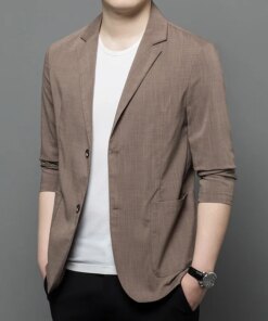 2853- R- Suit suit men casual haze blue trend goes with everything