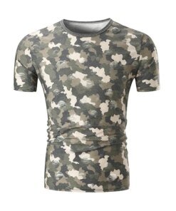 3147 Summer New Casual Sports Fitness Short Sleeve Shirt Men’s Wear