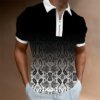 Buy 3d Print Gradient Polo Shirt Men Summer New Casual Loose Breathable Anti-wrinkle Short Sleeved Men Polo Shirt Men Tops 2022 online shopping cheap