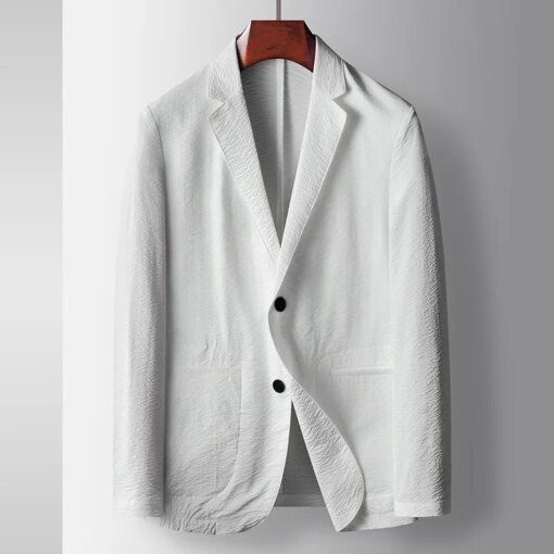 Buy 4067-R-Summer new short-sleeved Customized suit male Slim half-sleeve trend round neck men's Customized suit online shopping cheap