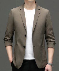 5166-R-Casual suit jacket male Korean version of loose and handsome summer white fashionable suit