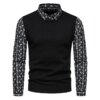 Buy 7 Styles 2023 Autumn and Winter Men's Shirt Print Stripe Fake Two Piece Polo Shirts High Quality Slim Fit Long Sleeve T-shirts online shopping cheap