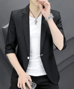 7429-T-Summer short sleeve Customized suit half sleeve bottoming Customized suit top