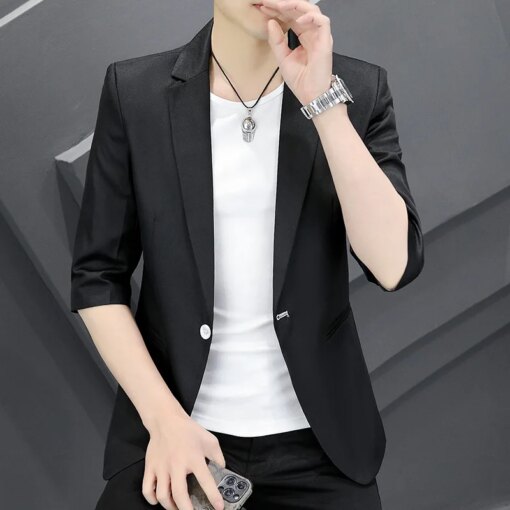 Buy 7429-T-Summer short sleeve Customized suit half sleeve bottoming Customized suit top online shopping cheap
