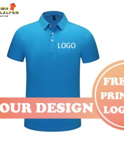 8-color POLO shirt custom unisex ice silk leisure sports comfortable solid color lapel short sleeve printing DIY brand text