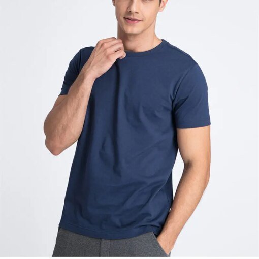Buy A2737 Brand New 100% Cotton Mens T-Shirt O-Neck Pure Color Short Sleeve Men T Shirt XS-3XL Man T-shirts Top Tee For Male online shopping cheap