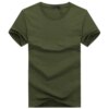 Buy A2743 Simple creative design line solid color cotton T Shirts Men's New Arrival Style Short Sleeve Men t-shirt plus size online shopping cheap