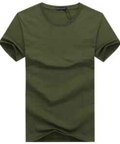 A2743 Simple creative design line solid color cotton T Shirts Men’s New Arrival Style Short Sleeve Men t-shirt plus size