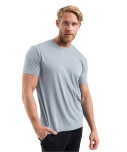A2774 Superfine Merino Wool T shirt Men’s Base Layer Shirt Wicking Breathable Quick Dry Anti-Odor No-itch USA Size