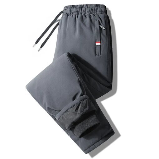 Buy Autumn Pants Men's Elastic Waist Fitness Sportswear New Winter Waterproof and Warm Pants Men's Large Sized Loose Down Pants 7Xl online shopping cheap