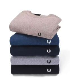 Autumn and Winter Men’s Knitwear Fashion Embroidery Warm Casual Sweater Street Harajuku Retro Round Neck Pullover