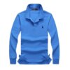 Buy Autumn new Polo shirt long sleeve men embroidery solid color business loose large size casual T-shirt online shopping cheap