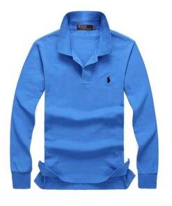 Autumn new Polo shirt long sleeve men embroidery solid color business loose large size casual T-shirt