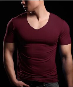 C-short-sleeved men’s t-shirt summer new loose five-point sleeve T-shirt