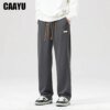 Buy CAAYU 2023 Autumn New Men's Jogger Sweatpants Fashion Korean Style Drawstring Streetwear Casual Baggy Trousers Male Loose Pants online shopping cheap