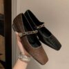 Buy CHIKO Adara Square Toe Block Heels Mary Jane Shoes online shopping cheap