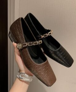 CHIKO Adara Square Toe Block Heels Mary Jane Shoes