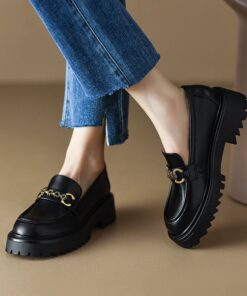 CHIKO Adia Round Toe Flatforms Loafers Shoes