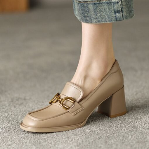 Buy CHIKO Adiel Square Toe Block Heels Loafers Shoes online shopping cheap