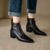 Buy CHIKO Adolfa Pointy Toe Block Heels Ankle Boots online shopping cheap