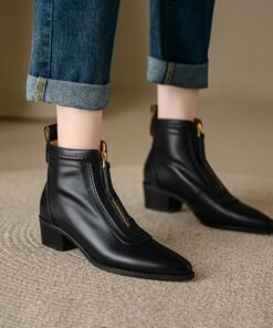 CHIKO Adolfa Pointy Toe Block Heels Ankle Boots