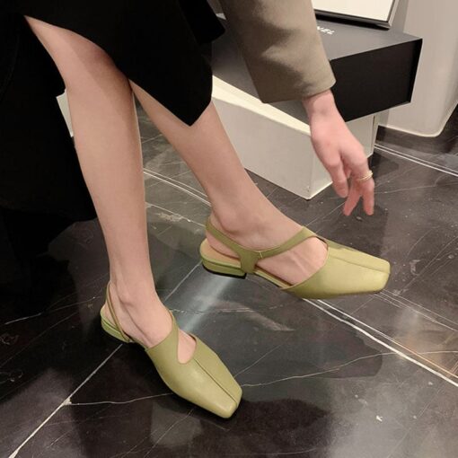 Buy CHIKO Agnetha Square Toe Block Heels Slingback Shoes online shopping cheap