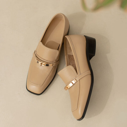 Buy CHIKO Aisha Square Toe Block Heels Loafers Shoes online shopping cheap