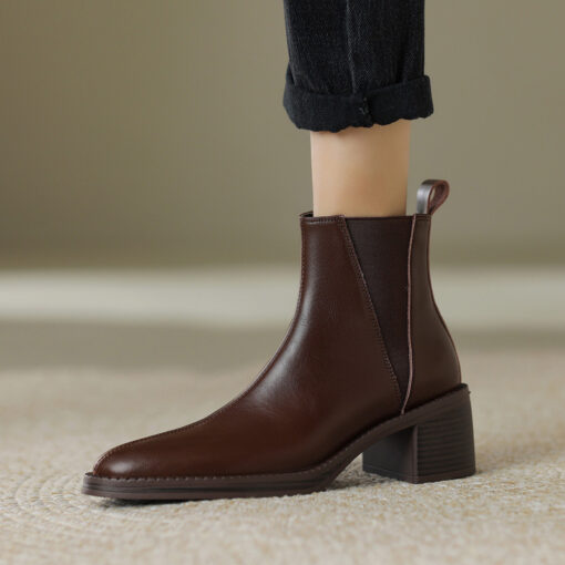 Buy CHIKO Akilah Round Toe Block Heels Ankle Boots online shopping cheap