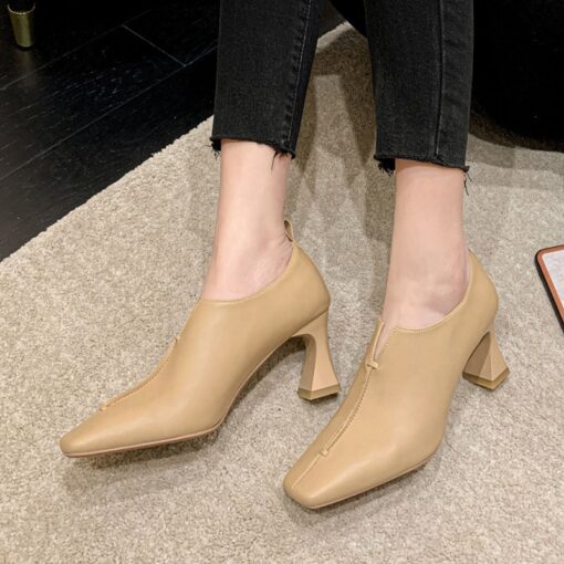Buy CHIKO Akira Square Toe Chunky Heels Pumps Shoes online shopping cheap
